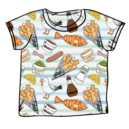 Fish and Chips Children's T-shirts