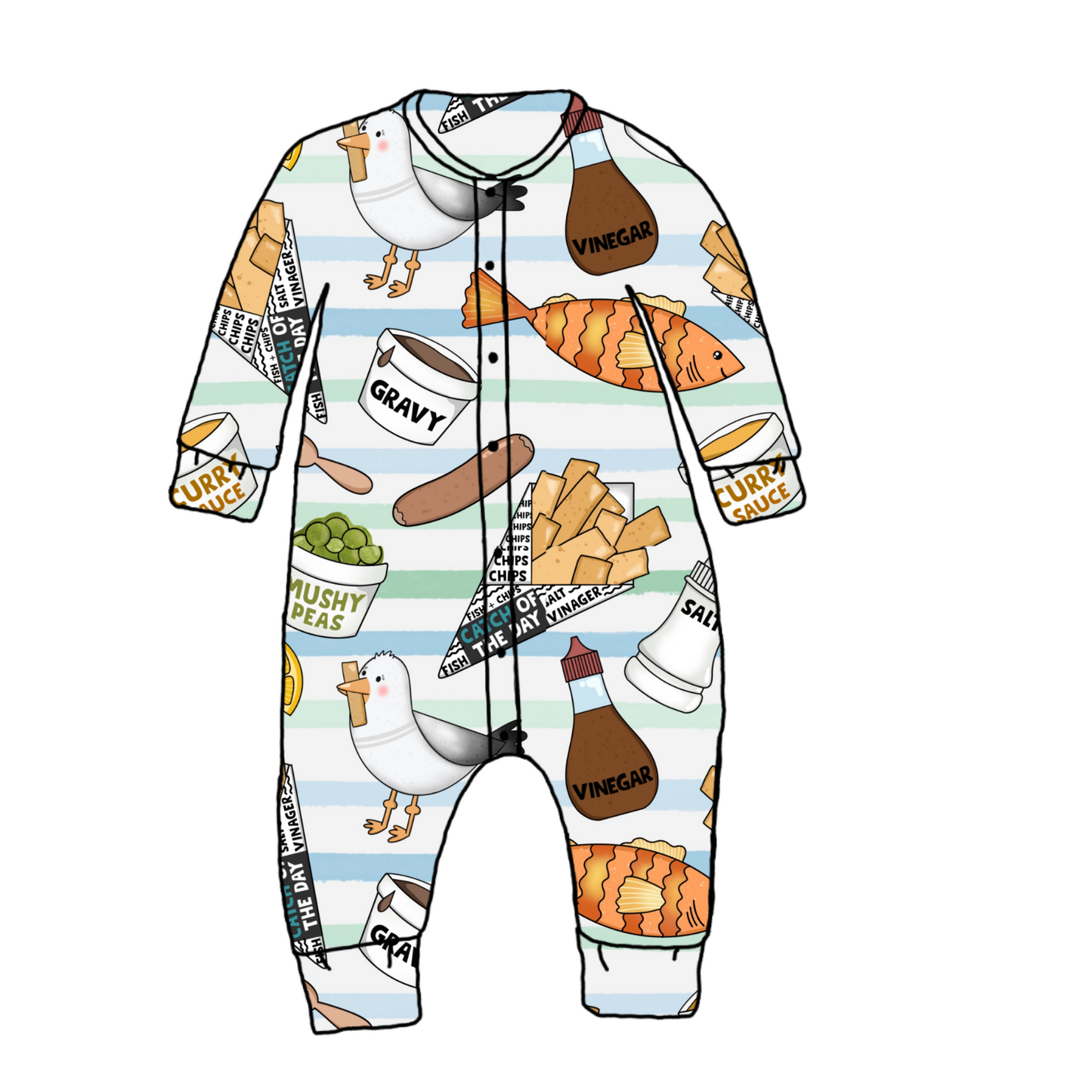 Fish and Chips Onesie