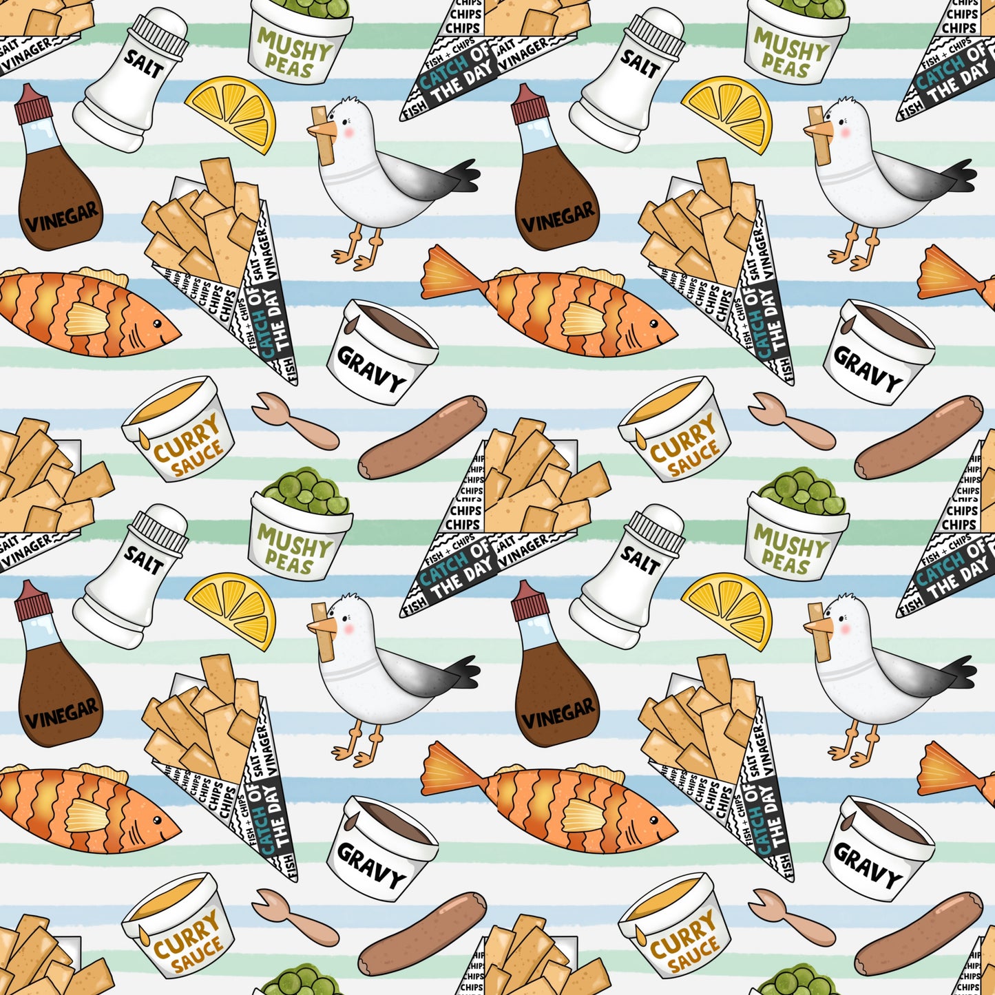 Fish and Chips Cross Back Dress