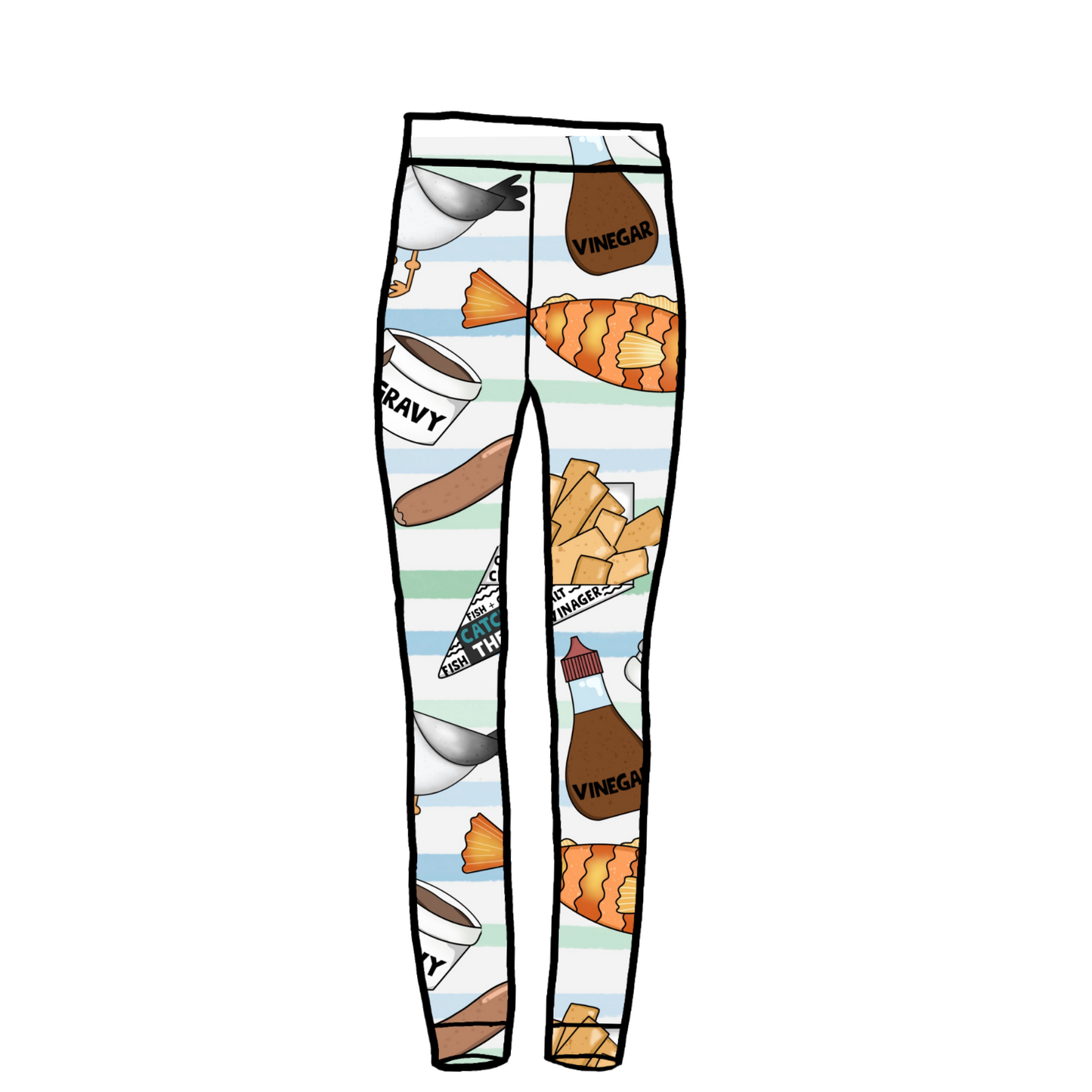 Fish and Chips Adult Leggings