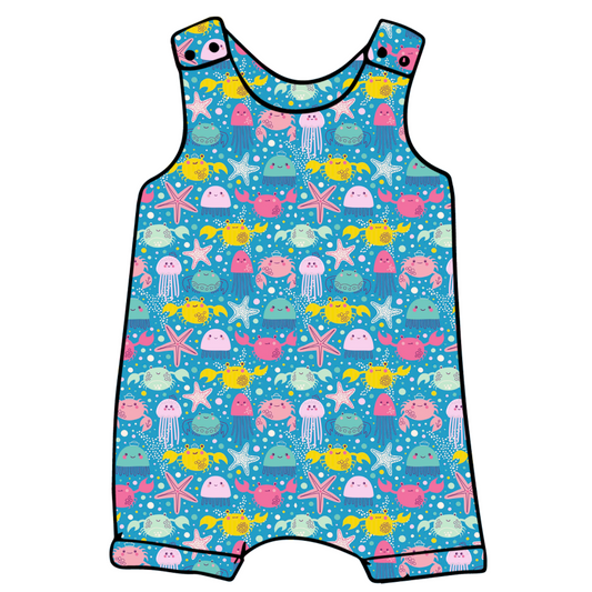 Seaworld party Short Legged Romper