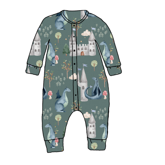 Dragons and castles Onesie