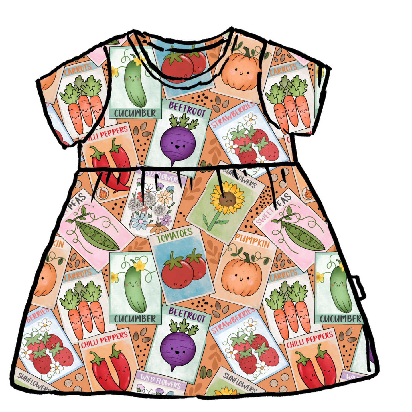 Spring Seeds T-shirt Dress