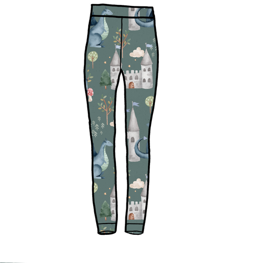 Dragons and Castles Adult Leggings