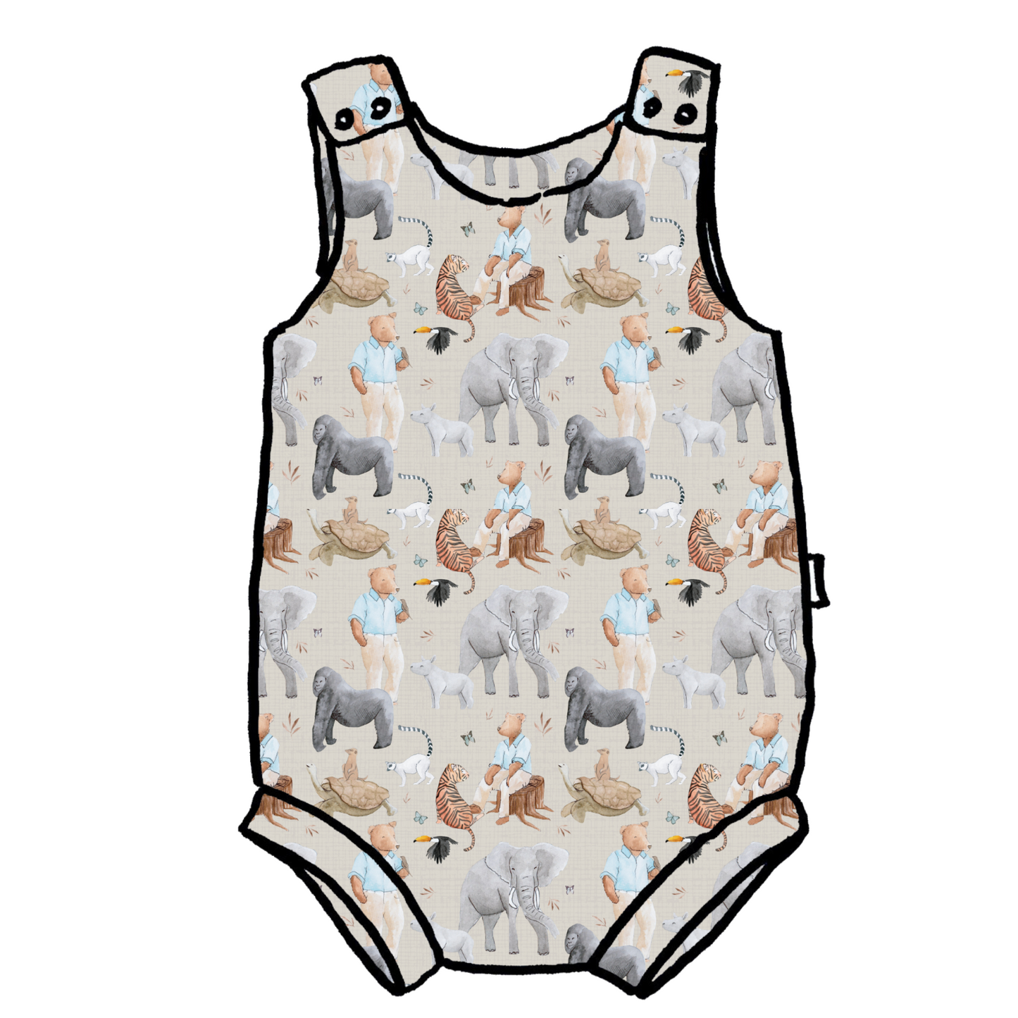 David Attenbear Bummie Romper