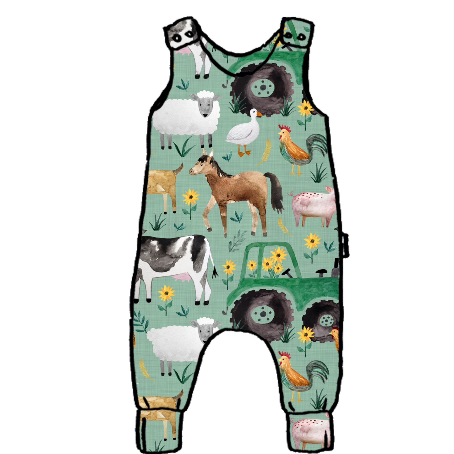 Farm Life Long Legged Romper