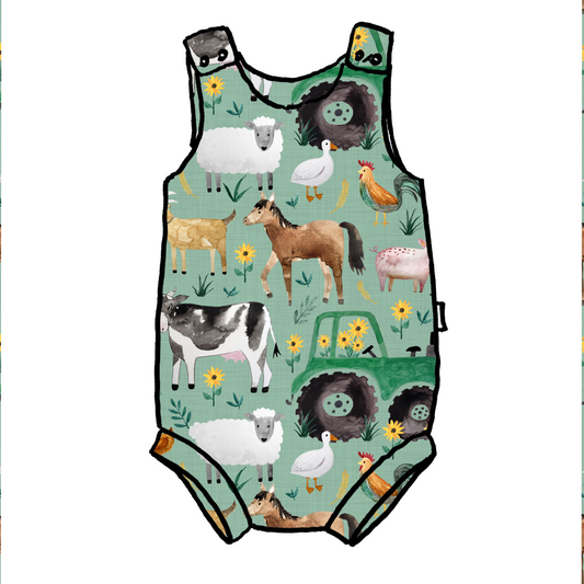 Farm Life Short Legged Romper